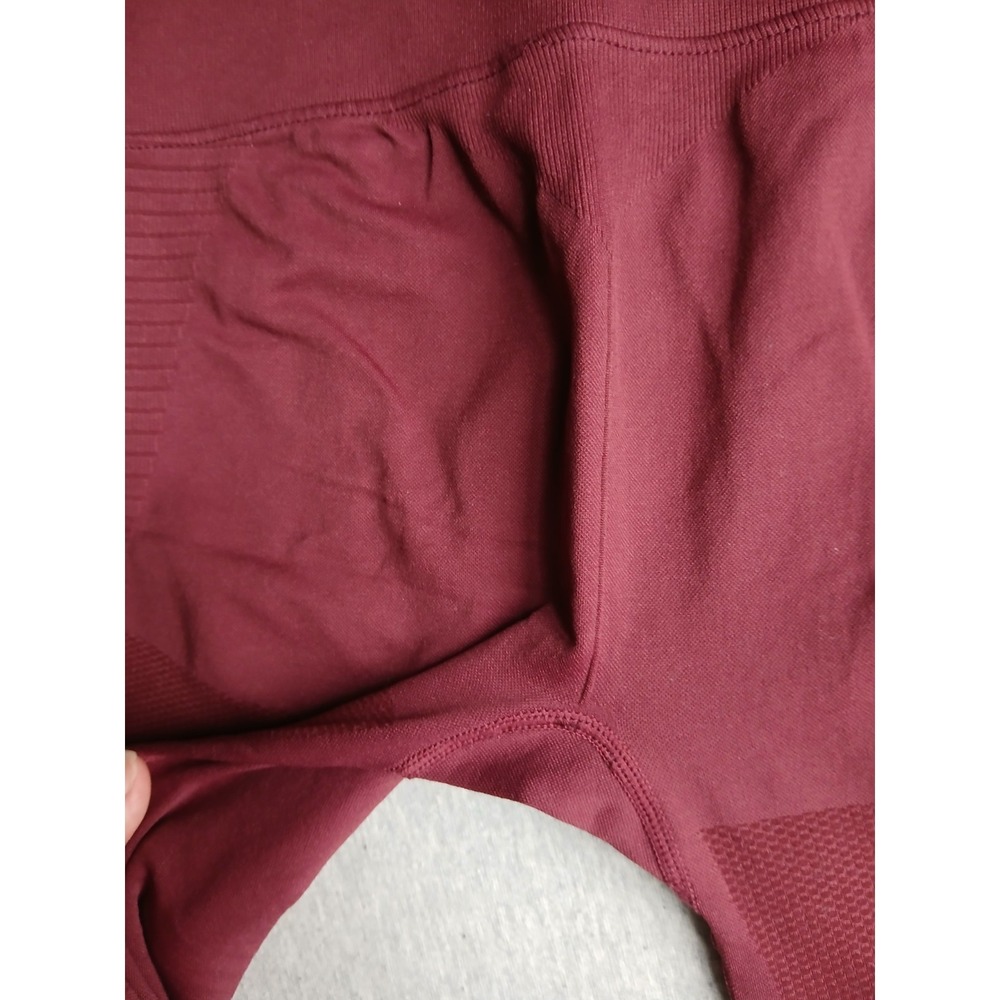 Zero Foxtrot Leggings XL Seamless Stretch Yoga Burgundy Compression Booty Lift - Picture 13 of 13